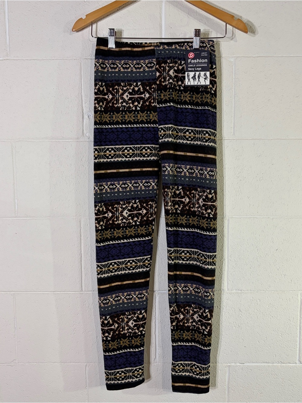 Fashion Sexy Legs Women’s Ankle Leggings One Size Aztec Geometric Stretch Yoga